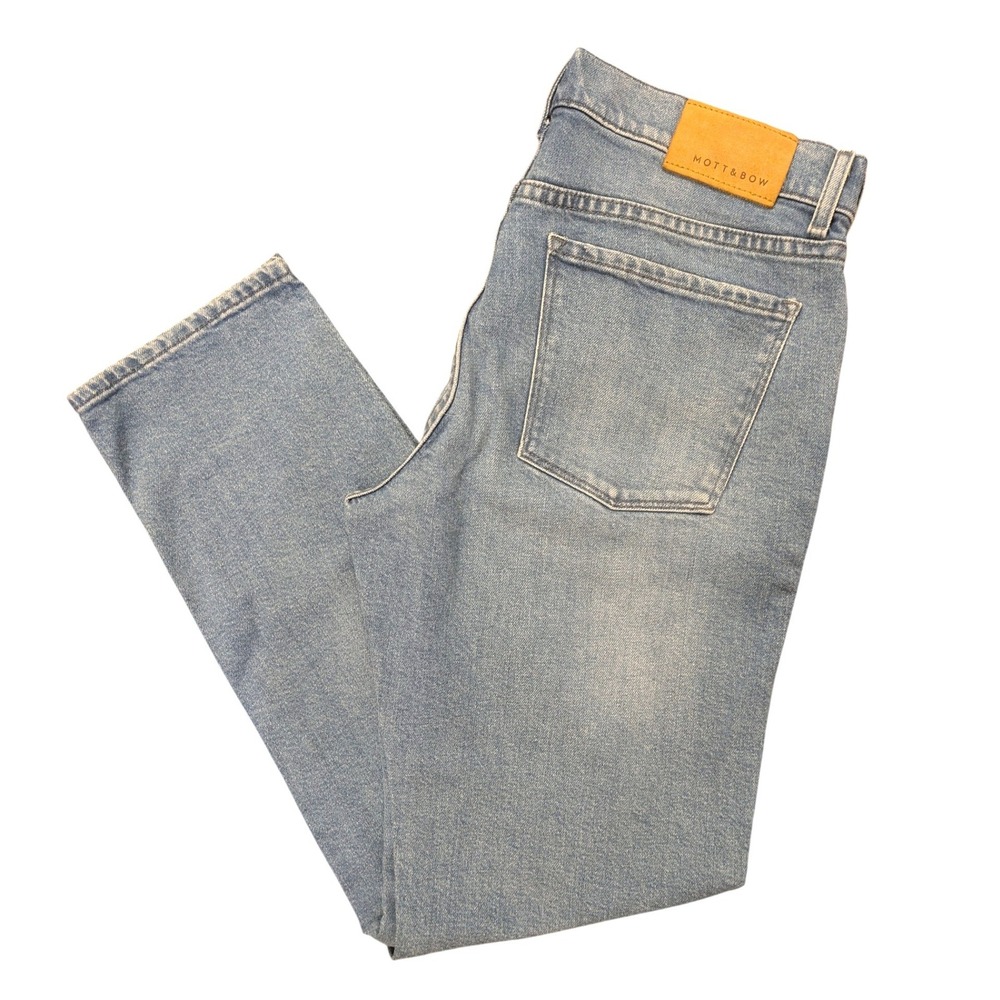 Mott & Bow Ludlow Slim Fit Jeans Mens 32x30 Medium Wash Blue Stretch Denim